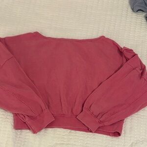 Free People Pink Crew Neck Sweater